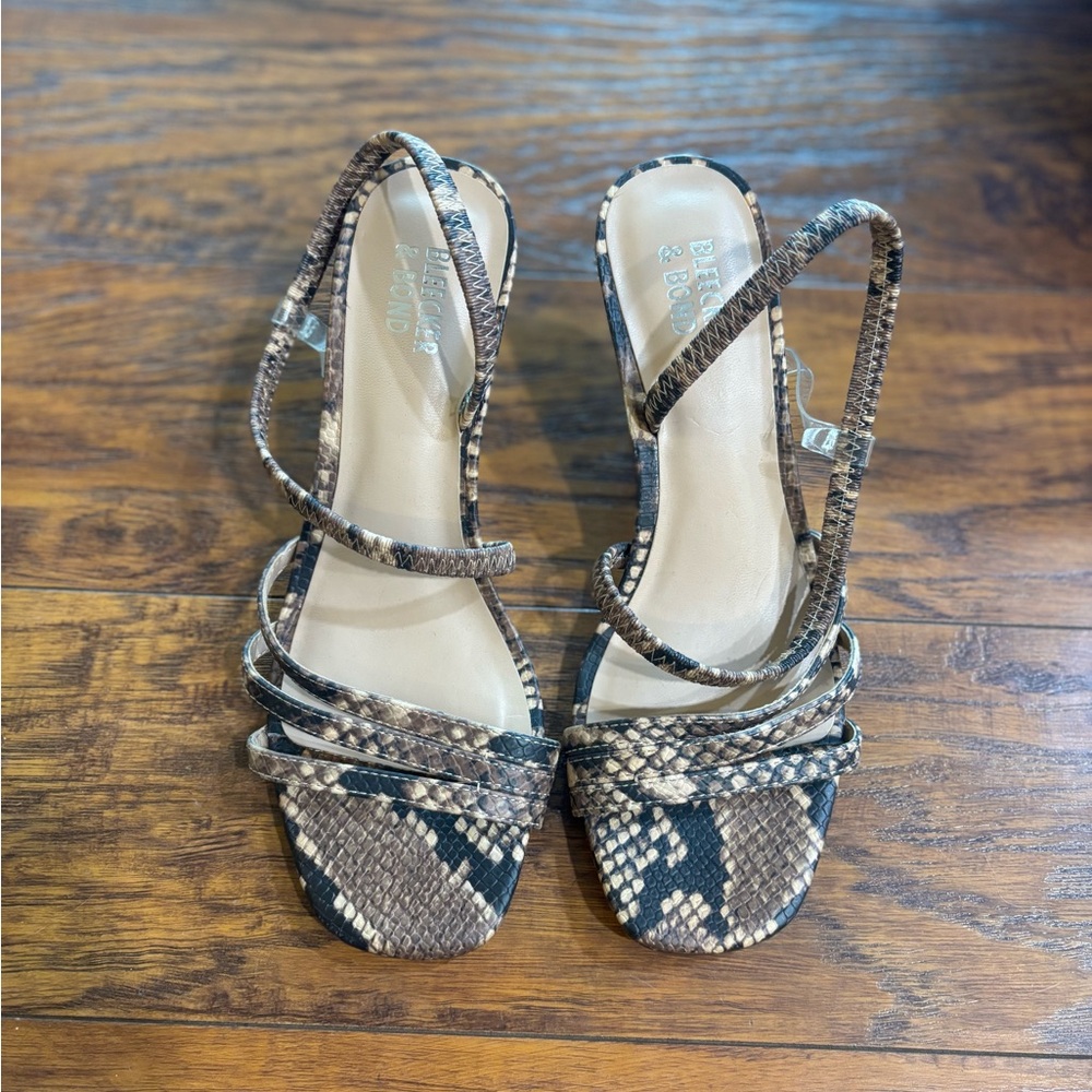 Multi-Tone Snakeskin Kitten Heel
